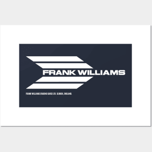 Frank Williams Racing 1969-70 team logo (with address) - white print Posters and Art